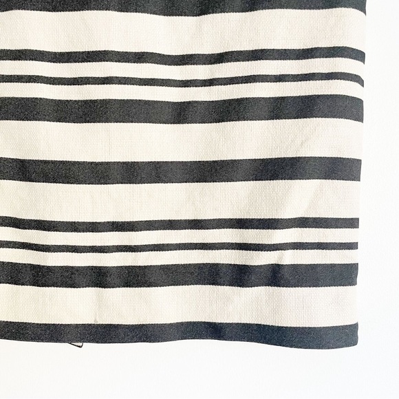 J. Crew Cream Black Double Striped Woven Pencil Skirt - Picture 8 of 9